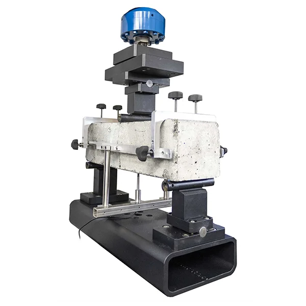 Image of bend test fixture for EN 14651 concrete flex testing