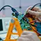 Small electronic device being circuit tested