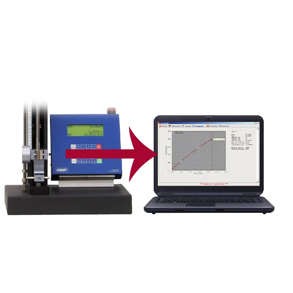 Image of test system with eP2 controller running GaugeSafe on laptop computer