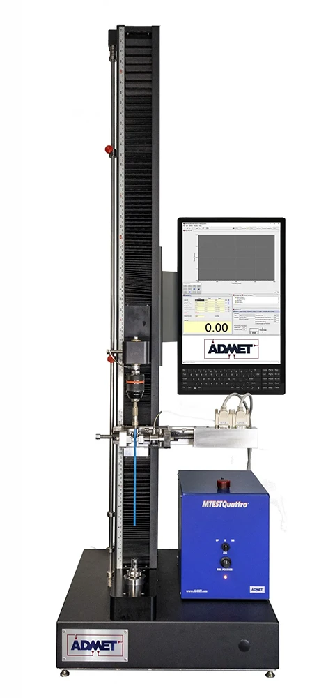Image of eXpert 7600 universal testing machine with friction test fixture