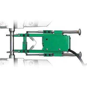 Image of EX-3542 extensometer clipped onto a metal sample