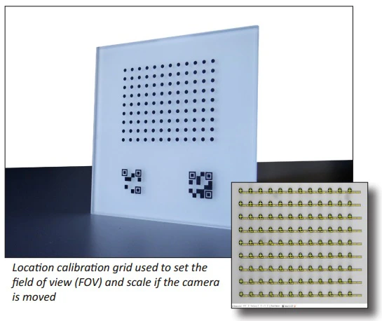 Image of calibration grid used by VeX Extensometer