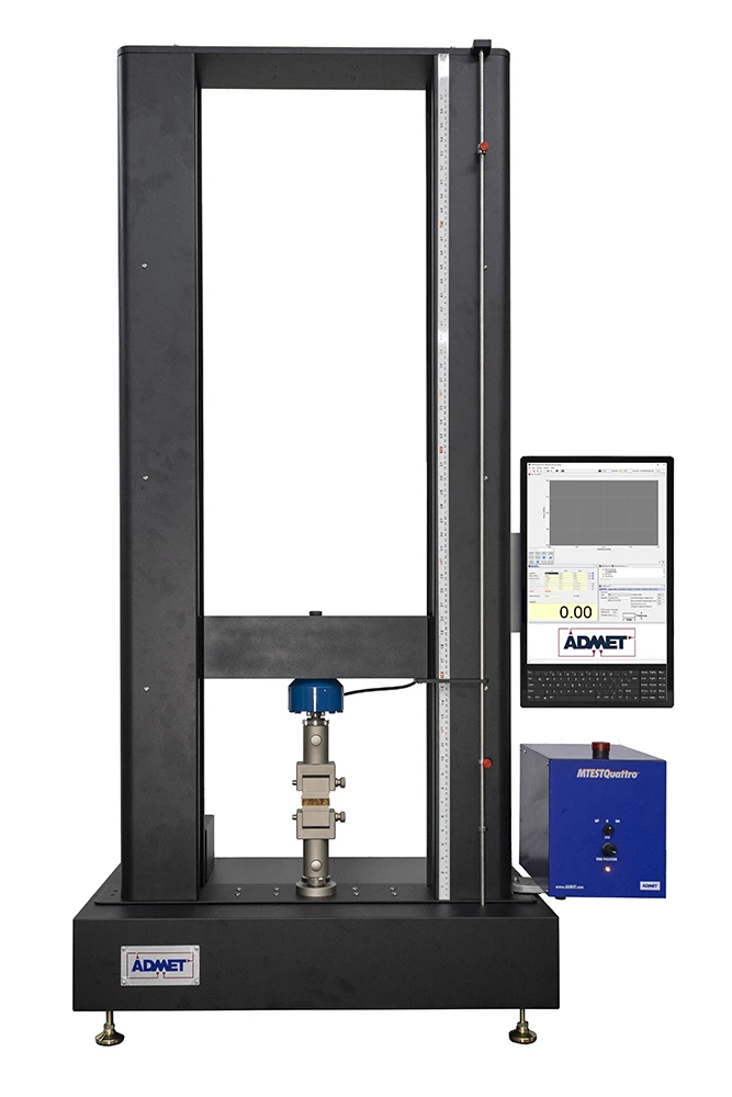 Image of ASTM C297 fixture mounted to eXpert 2600 dual column testing machine