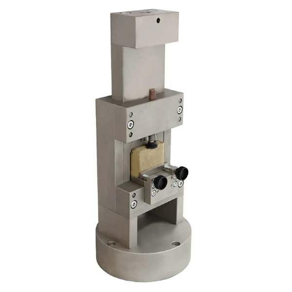 Image of shear fixture for ASTM D143 testing
