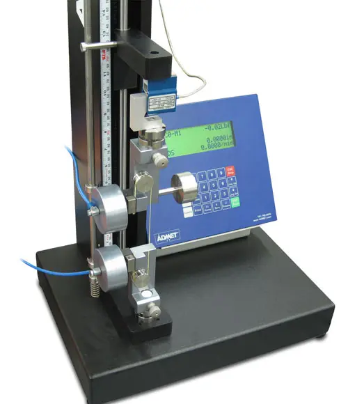 Image of eXpert 7600 with rope and thread grips attached for ASTM D2256 testing