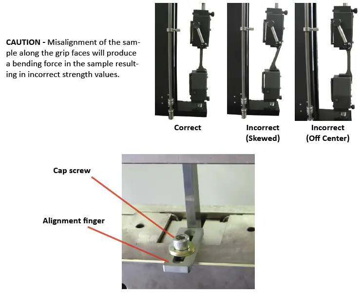 Image of wedge grip alignment and cap screw