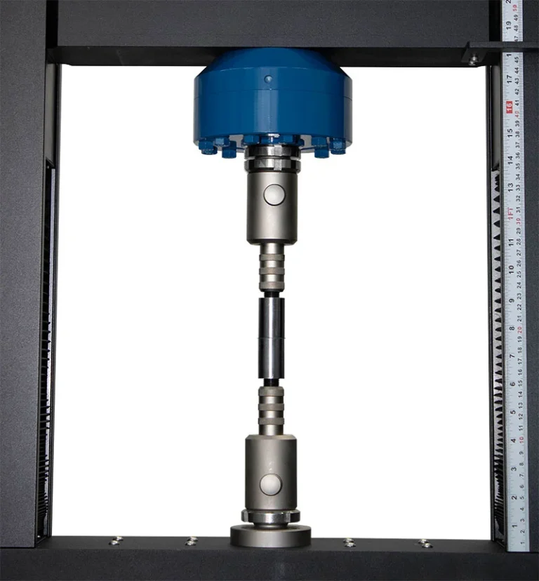Close up image of ASTM C633 testing on an eXpert 2600