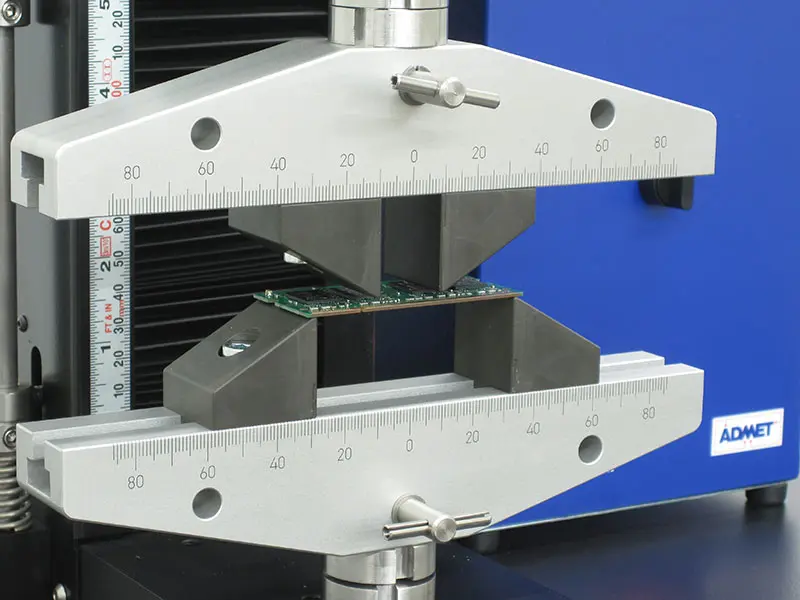 Image of four point bend test fixture