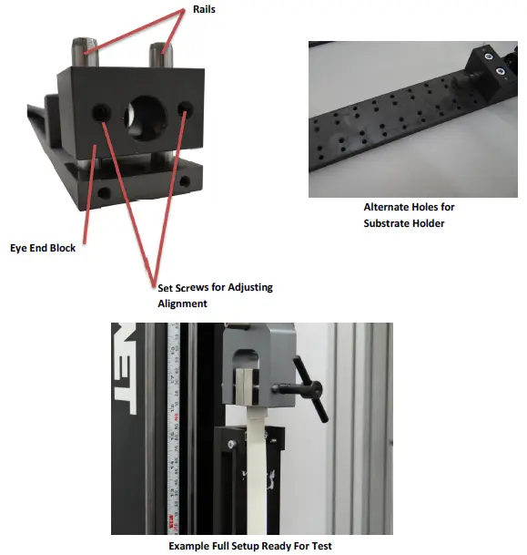Peel fixture diagram with labels