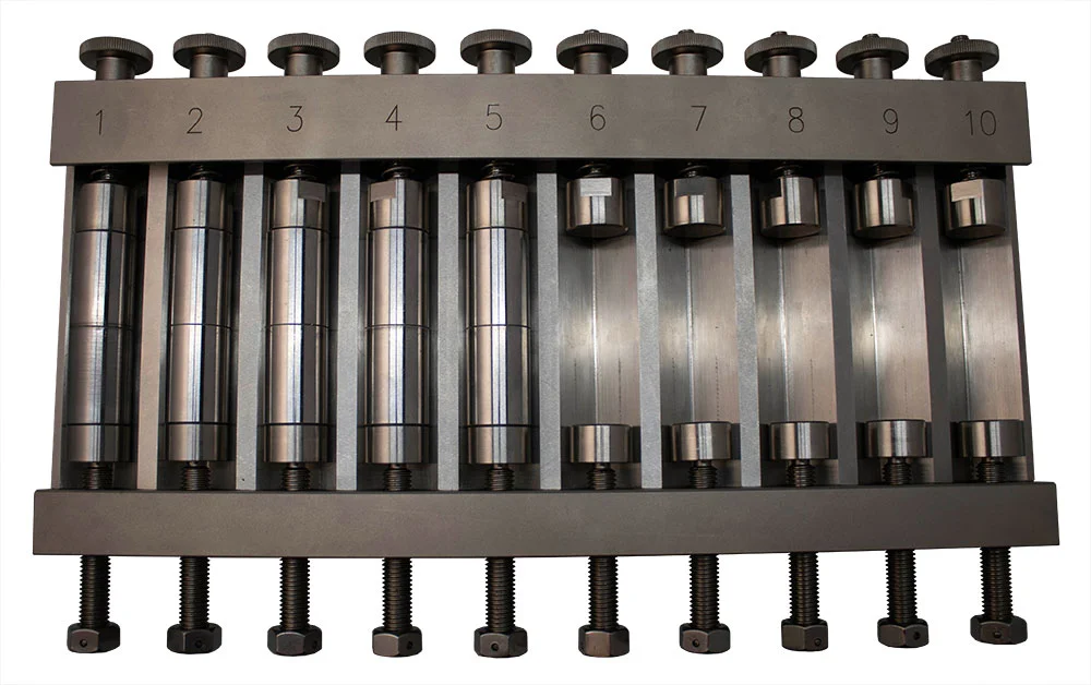 Image of a sample preparation fixture for ASTM C633