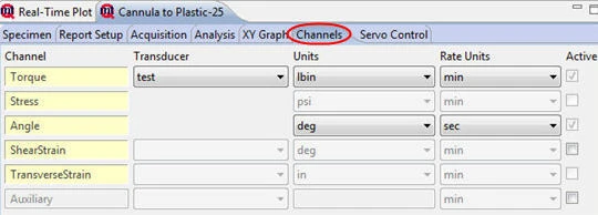 Setting calibration channel