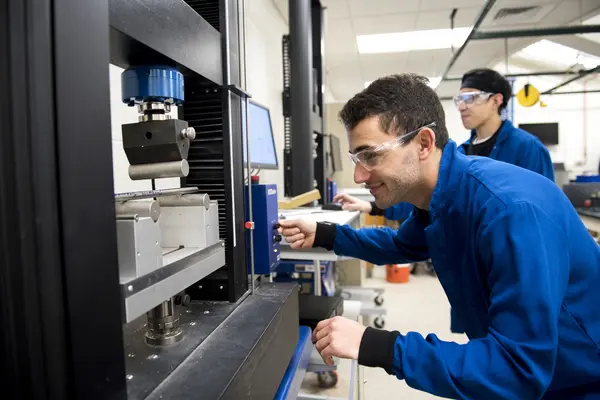 Students using an ADMET system at Northeastern University