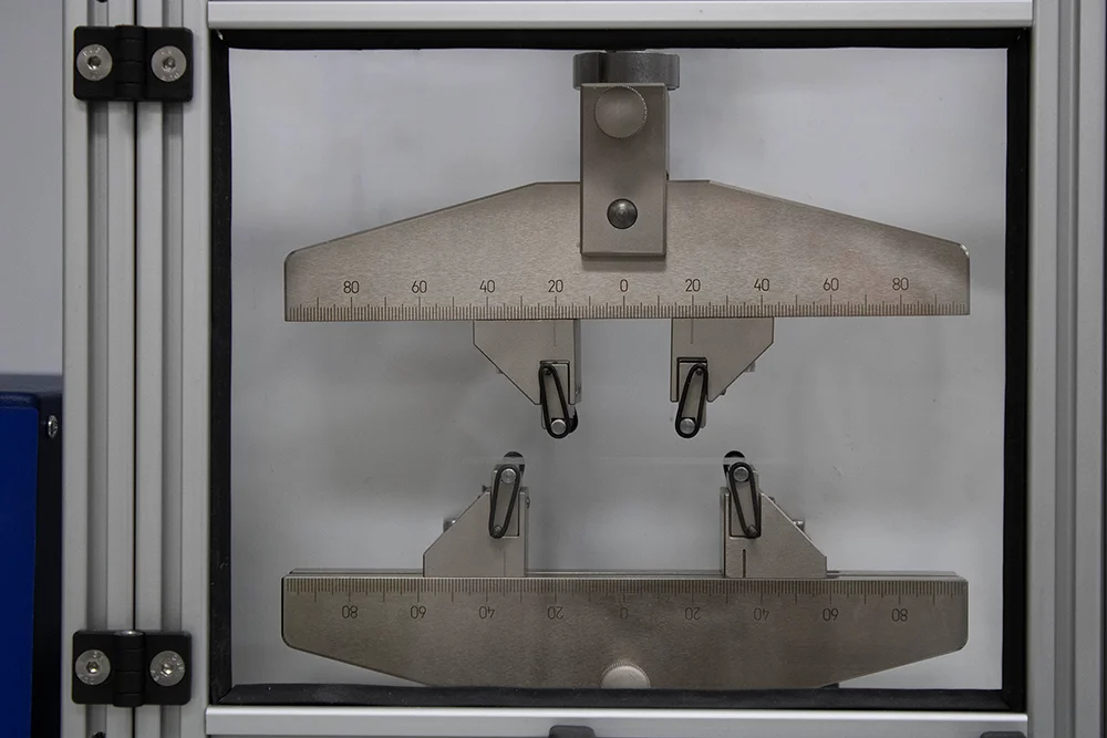 Close up of bend fixture
