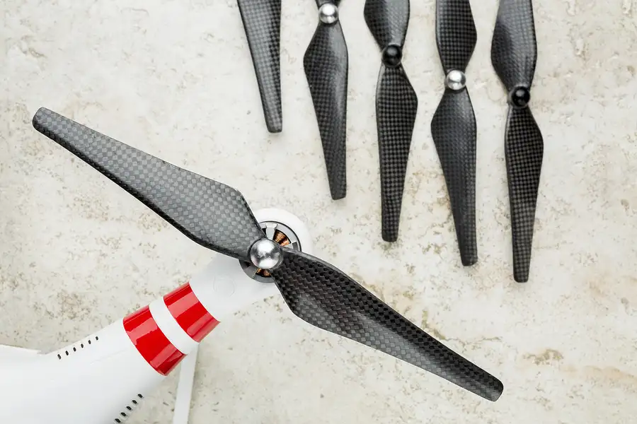 Carbon composite propeller blades