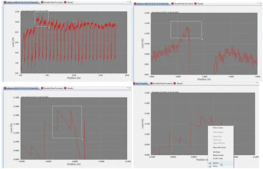 MTESTQuattro graph setup screen