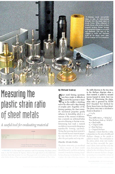 Measuring the Plastic Strain Ratio of Metals cover image