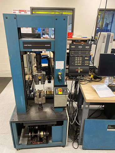 Retrofitted Instron 4400 testing machine