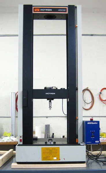 Retrofitted Instron 4502 testing machine