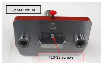 Diagram of ASTM D695 upper fixture