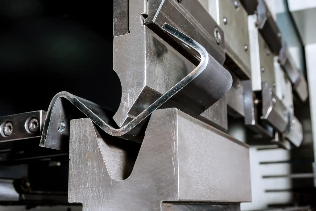 Machine bending a piece into the correct shape