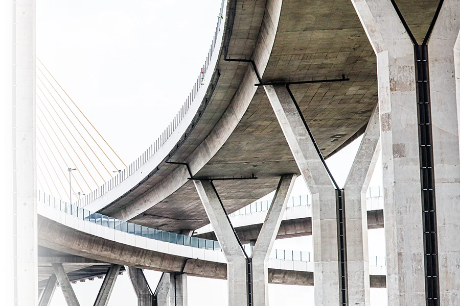 Concrete bridge structure