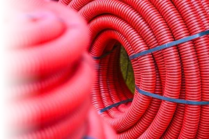 Plastic tubing in coils